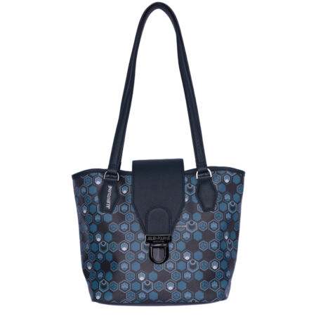Midnight blue tote handbag